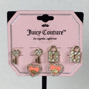 Juicy couture stud earrings set